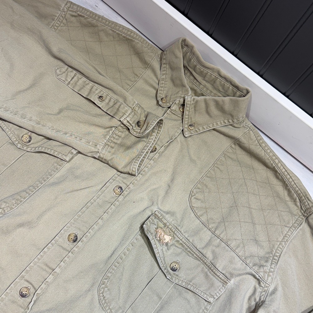 VTG Boyt Safari Club International L/S Button Down Shirt Mens Sz‎ L Recoil Pads